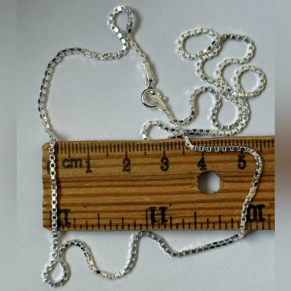 925 silver 23.75” 1mm necklace box chain unisex